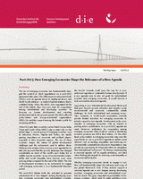 Post-2015: how emerging economies shape the relevance of a new agenda