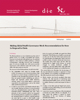 Making global health governance work: recommendations for how to respond to Ebola