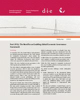 Post 2015: the need for an enabling global economic governance framework