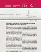Determinantes sociopolíticos e administrativos dos resultados das receitas municipais: perceções de Moçambique