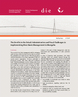 The devil is in the detail: administrative and fiscal challenges in implementing River Basin Management in Mongolia