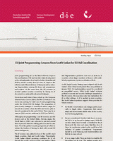 EU joint programming: lessons from South Sudan for EU aid coordination