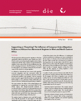 Supporting or thwarting? The influence of EU migration policies on African free movement regimes in West and North-eastern Africa
