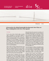 A strong voice for global sustainable development: how China can play a leading role in the Post-2015 Agenda