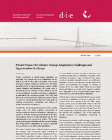 Private finance for climate-change adaptation: challenges and opportunities for Kenya