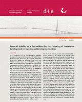 Financial stability as a precondition for the financing of sustainable development in emerging and developing countries