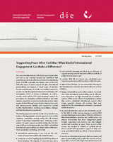 Supporting peace after civil war: what kind of international engagement can make a difference?
