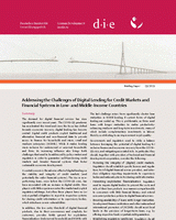 Addressing the challenges of digital lending for credit markets and the financial systems in low- and middle-income countries
