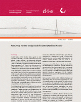 Post-2015: how to design goals for (inter)national action?