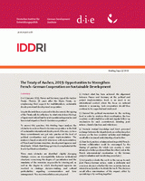The Treaty of Aachen of 2019: opportunities to strengthen Franco-German cooperation on sustainable development