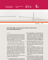Post-2015: what can the European Union learn from past international negotiations? Post-2015: what can the European Union learn from past international negotiations?