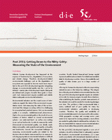 Post 2015: getting down to the nitty-gritty: measuring the state of the environment