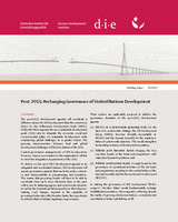 Post-2015: recharging governance of United Nations development