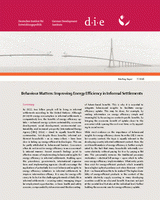 Behaviour matters: improving energy efficiency in informal settlements