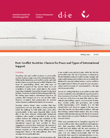 Post-conflict societies: chances for peace and types of international support