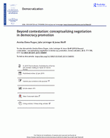 Beyond contestation: conceptualizing negotiation in democracy promotion