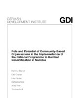 Role and potential of community-based organisations in the implementation of the national programme to combat desertification in Namibia