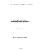 Involving private creditors in the prevention and resolution of international debt crises