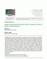 Populist communication during the Covid-19 pandemic: the case of Brazil’s president Bolsonaro