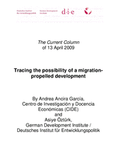 Tracing the possibility of a migration-propelled development