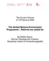 The United Nations environment programme – reforms are called for