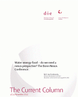 Water-energy-food: do we need a nexus perspective? The Bonn Nexus Conference