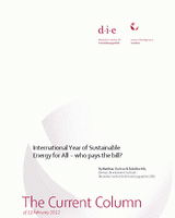 International year of sustainable energy for all: who pays the bill?