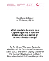 What needs to be done post Copenhagen? Is it now the citizens who are called on to stop climate change?