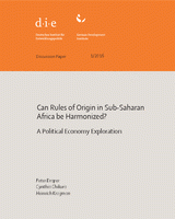 Can rules of origin in sub-Saharan Africa be harmonised? A political economy exploration