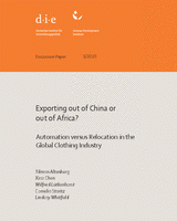 Exporting out of China or out of Africa? Automation versus relocation in the global clothing industry