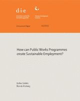 How can public works programmes create sustainable employment?