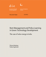 Rent management and policy learning in green technology development: the case of solar energy in India