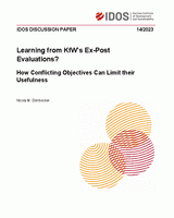 Learning from KfW’s ex-post evaluations? How conflicting objectives can limit their usefulness