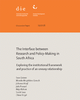 The interface between research and policy-making in South Africa: exploring the institutional framework and practice of an uneasy relationship