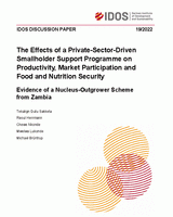 The effects of a private-sector driven smallholder support programme on productivity, market participation and food and nutrition security: evidence of a Nucleus-Outgrower Scheme from Zambia