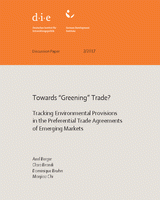 Towards “greening” trade? Tracking environmental provisions in the preferential trade agreements of emerging markets