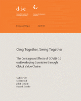 Cling together, swing together: the contagious effects of COVID-19 on developing countries through global value chains