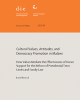 Cultural values, attitudes, and democracy promotion in Malawi: how values mediate the effectiveness of donor support for the reform of presidential term limits and family law