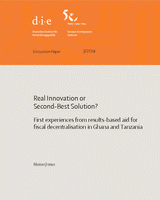 Real innovation or second-best solution? First experiences from results-based aid for fiscal decentralisation in Ghana and Tanzania