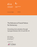 The relevance of social policies for democracy: preventing autocratisation through synergies between SDG 10 and SDG 16