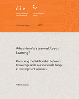 What have we learned about learning? Unpacking the relationship between knowledge and organisational change in development agencies