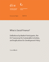What is social finance? Definitions by market participants, the EU taxonomy for sustainable activities, and implications for development policy