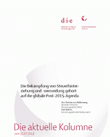 Die Bekämpfung von Steuerhinterziehung und -vermeidung gehört auf die globale Post-2015-Agenda