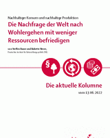 Die Nachfrage der Welt nach Wohlergehen mit weniger Ressourcen befriedigen