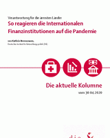 So reagieren die Internationalen Finanzinstitutionen auf die Pandemie