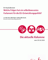 Welche Folgen hat ein selbstbewusstes Parlament für die EU-Entwicklungspolitik?