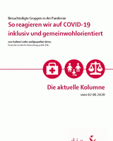So reagieren wir auf COVID-19 inklusiv und gemeinwohlorientiert