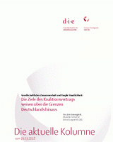 Die Ziele des Koalitionsvertrags weisen über die Grenzen Deutschlands hinaus