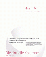 Nach dem Gipfel: G20-Afrika Kooperation auf der Suche nach Kontinuität, Einfluss und politischen Visionen