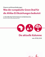 Was der europäische Green Deal für die Afrika-EU Beziehungen bedeutet